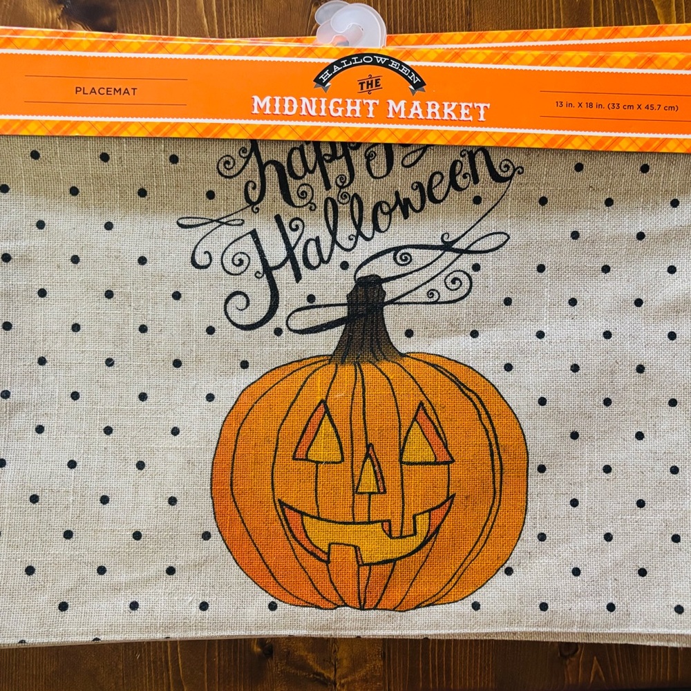 Six (6) Happy Halloween Placemats From Kohls $55 Value